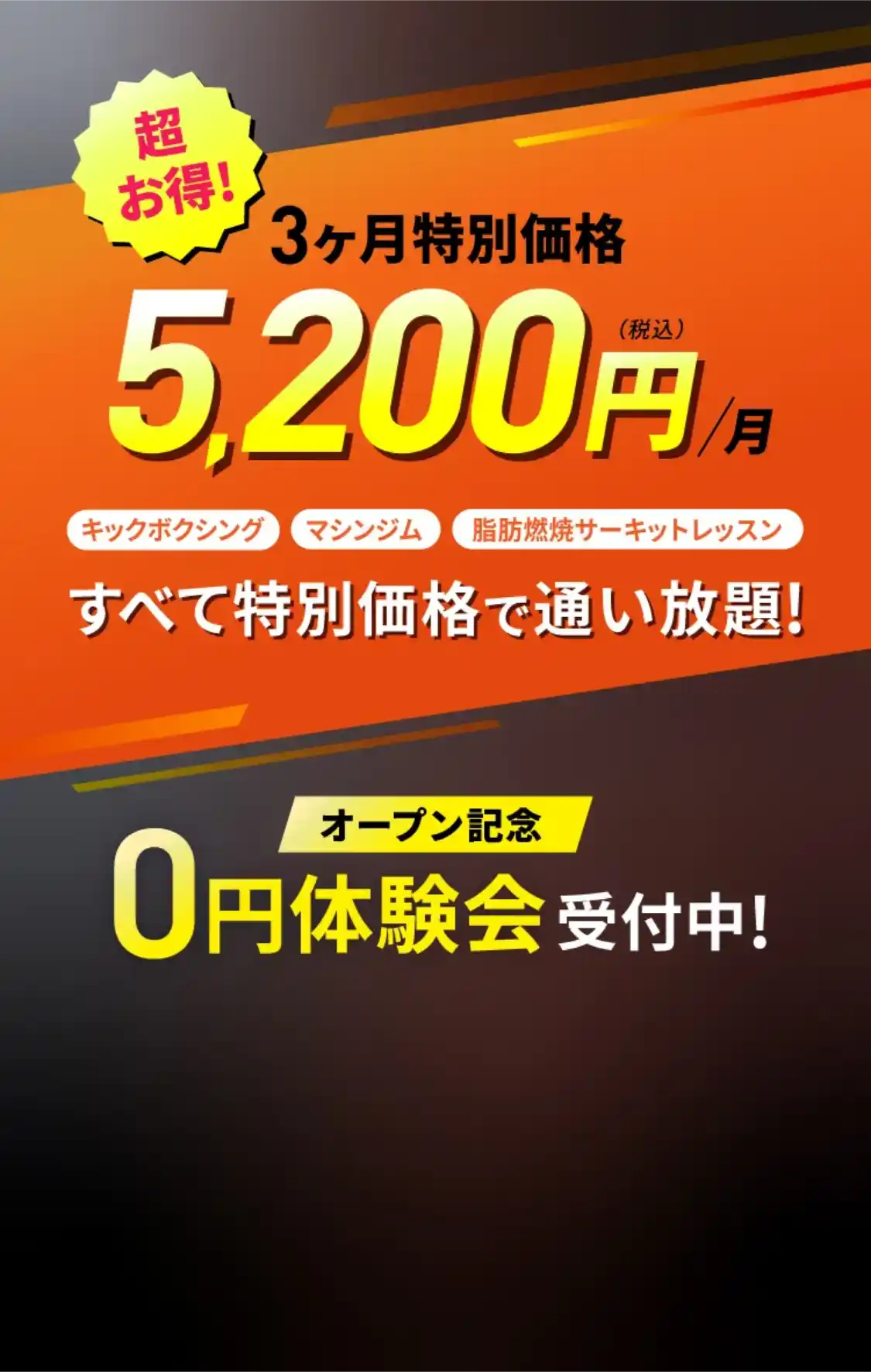 3ヶ月特別価格 月額5,200円