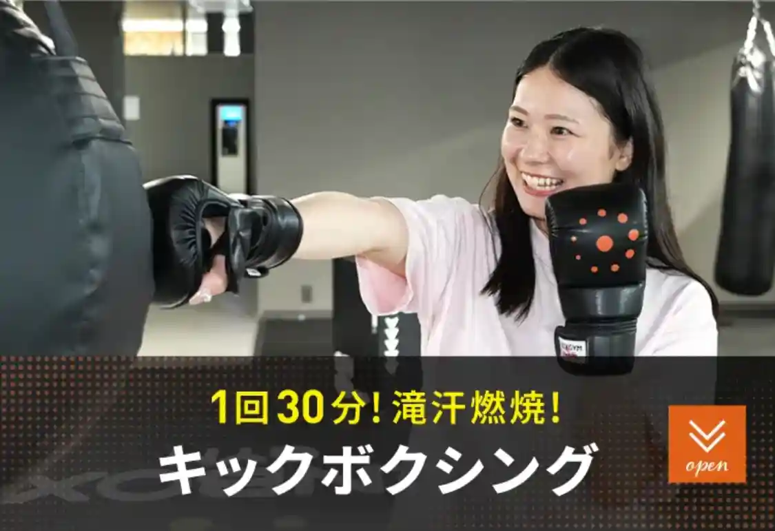 １回30分!滝汗燃焼! キックボクシング