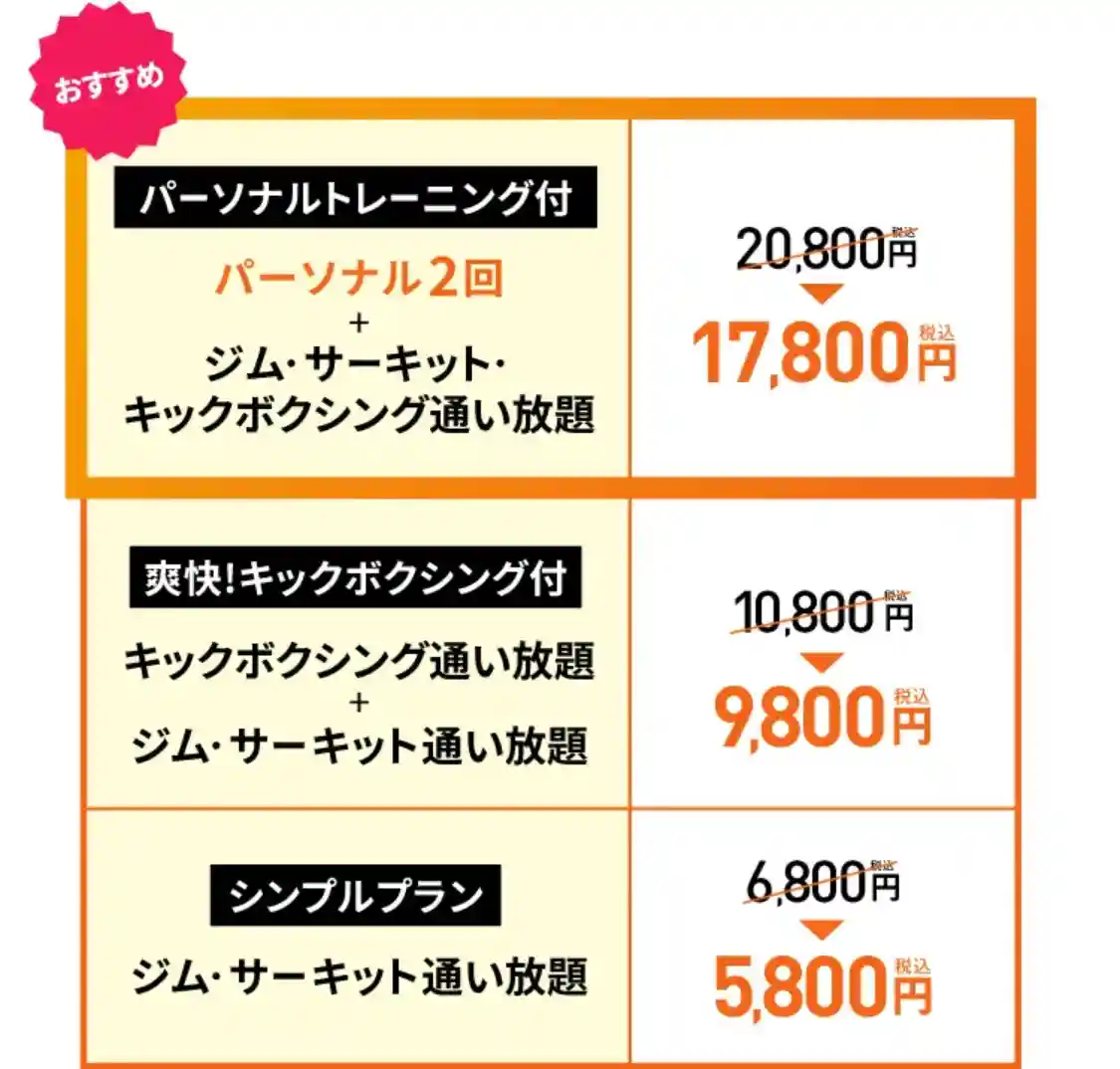 料金表